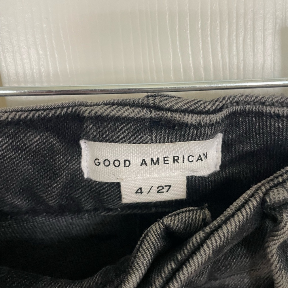 Good American Charcoal Denim Pants